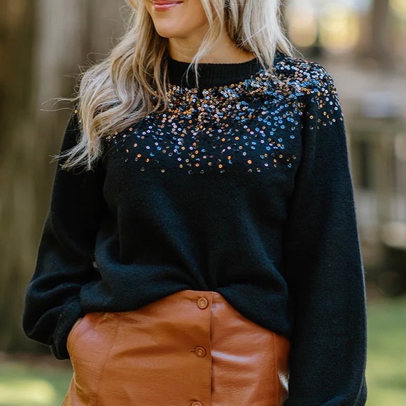 NWT Sequined Sweater - Picture 1 of 8